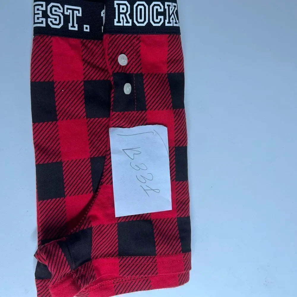 Hard Rock Plaid Cotton Boxer Short Red Black NWOT SIZE S